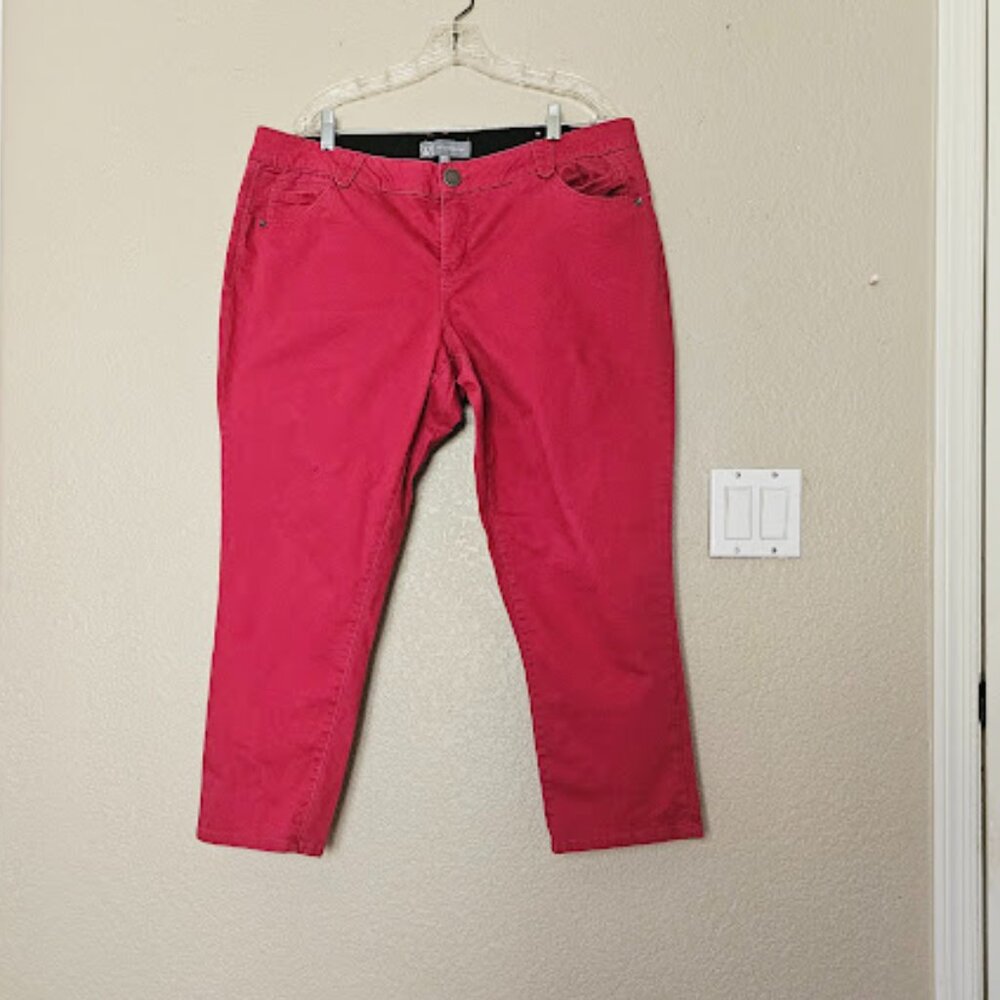 Wit & Wisdom Women’s Red Straight Pants Size 18W